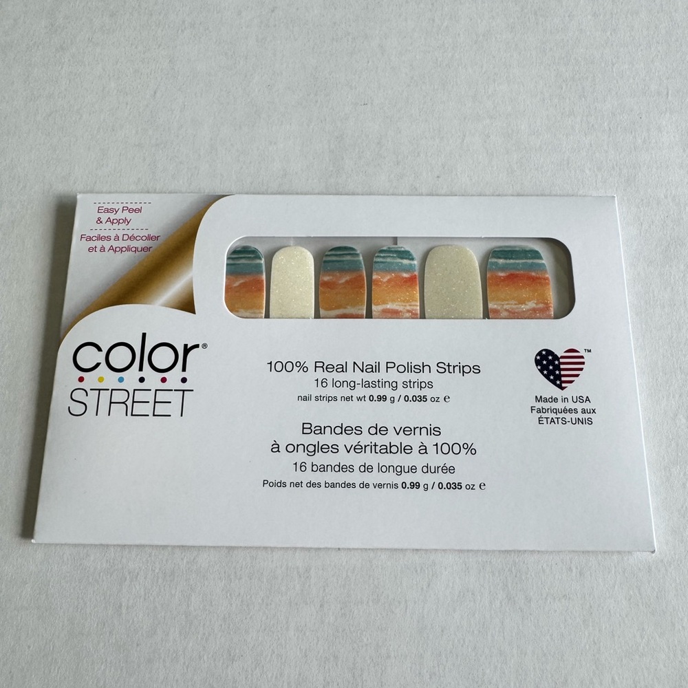*Retired* Color Street: Canyon Sunset | White Orange Yellow Blue Summer Spring - Picture 3 of 10
